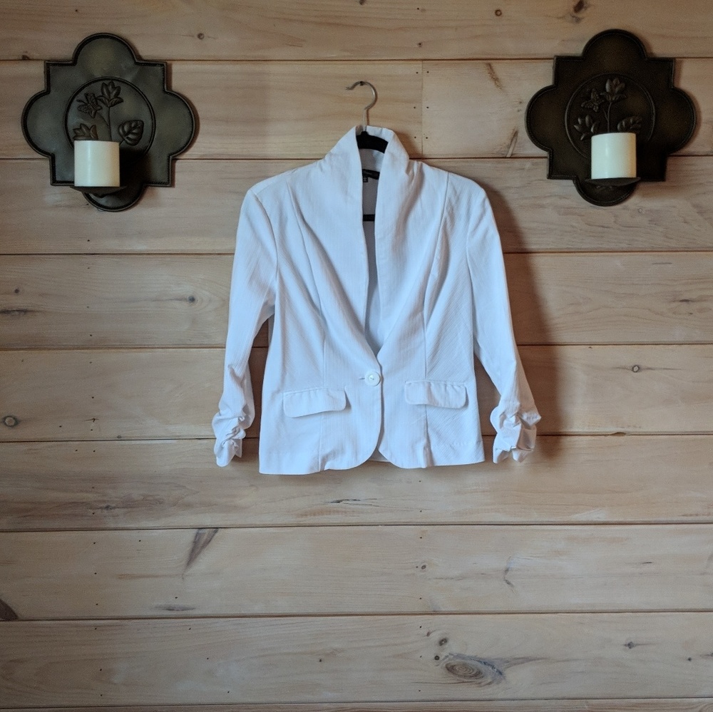 Heart Soul White Blazer Large